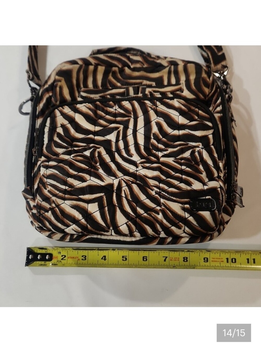 Lug Ranger 2 RFID Medium Crossbody Bag | Zebra Sand Pattern *flaws" - Picture 14 of 15